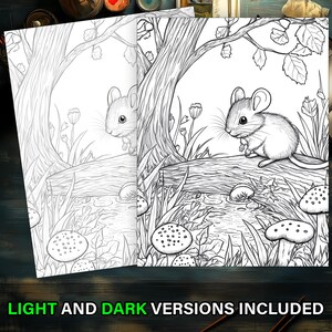 Woodland creatures fall coloring book for adults