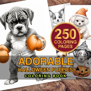 Halloween Dogs Coloring Page Book, Grayscale Coloring Book, Coloring Pages for Adults, Chihuahua Coloring Book, Dogs Coloring Pages