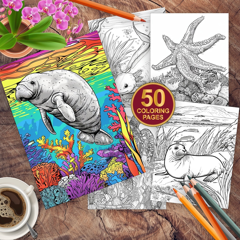 Ocean animal coloring pages printable