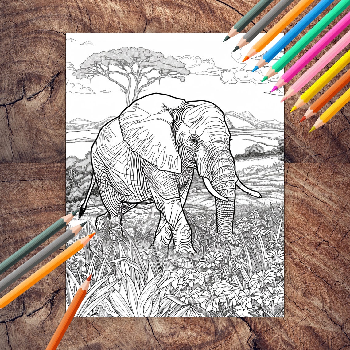 50 Wild Animals Coloring Pages Safari Jungle Coloring Page Adult Kids