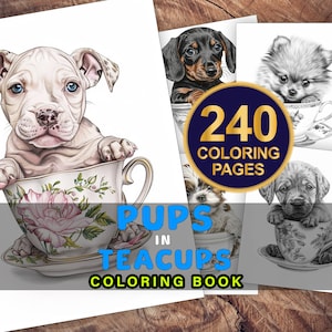 Cute Dog Coloring Pages for Kids - Printable Digital Download - Fun Coloring Activity for All Ages - Grayscale Coloring Instant Download PDF