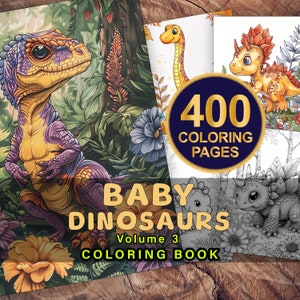 Dinosaurs Coloring Pages Vol 3 Instant Digital Download Coloring Pages ...