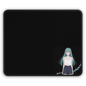 Gaming Mouse Pad with Girl Design, Aesthetic Gaming Distinctive Desk Accessory, Unique Gift for Gamers, Anime Mousepad, Office Decor