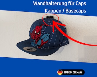 Dekorativer Wandhalter für Kappen / Basecaps / Caps