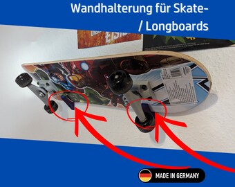 Wandhalterung für Skateboards / Longboards