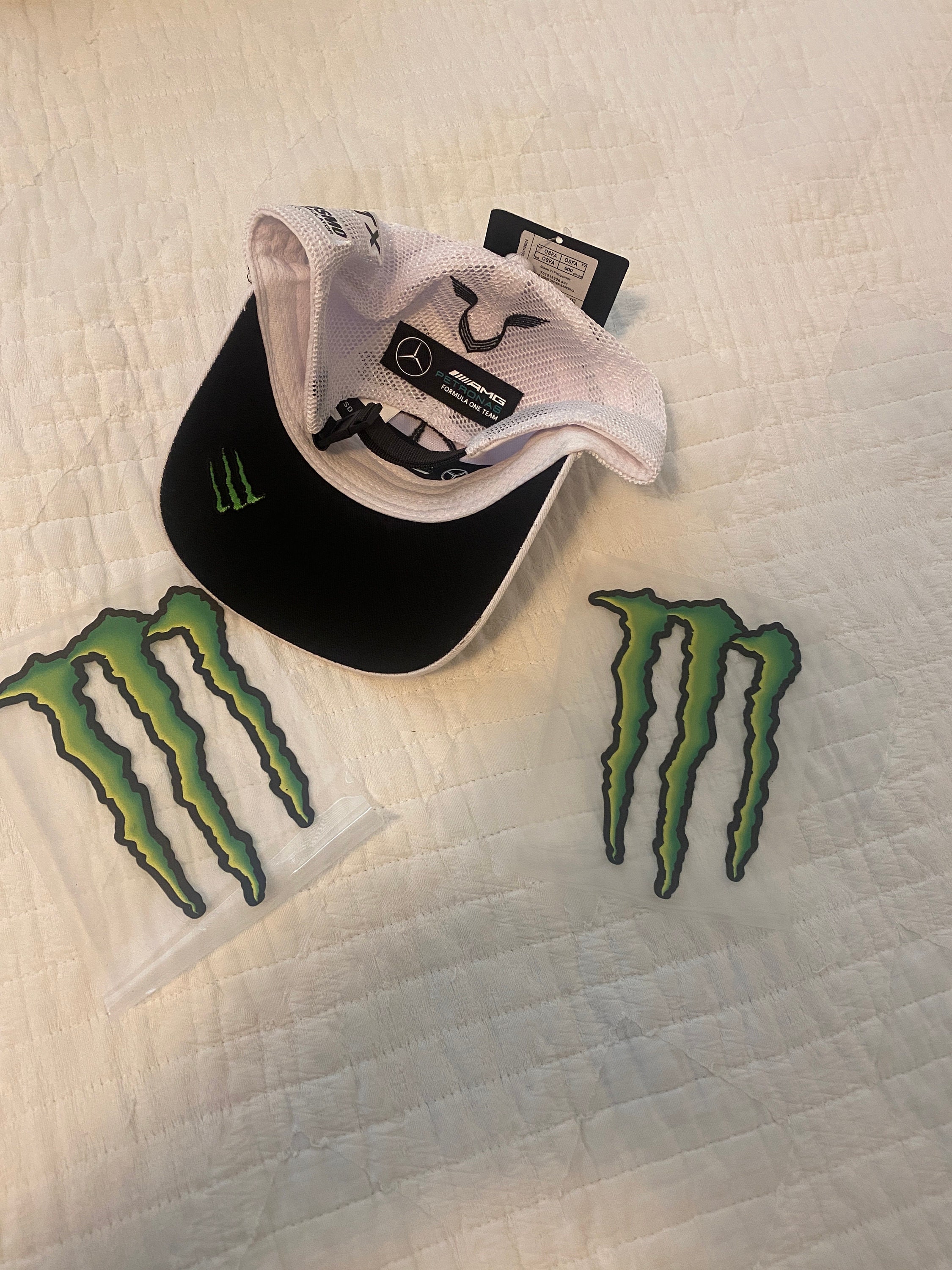 Mercedes Benz Pro Monster Athlete Hat With Sponsor Stickers