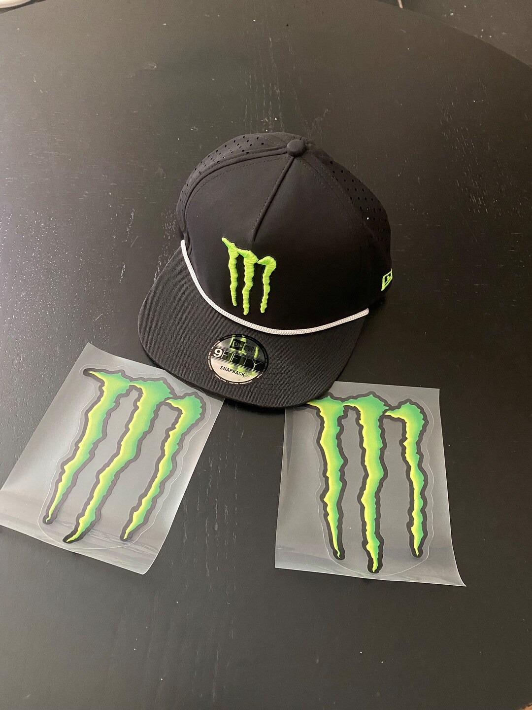 Monster Energy New Era Pro Hat With 2 Sponsor Stickers Etsy