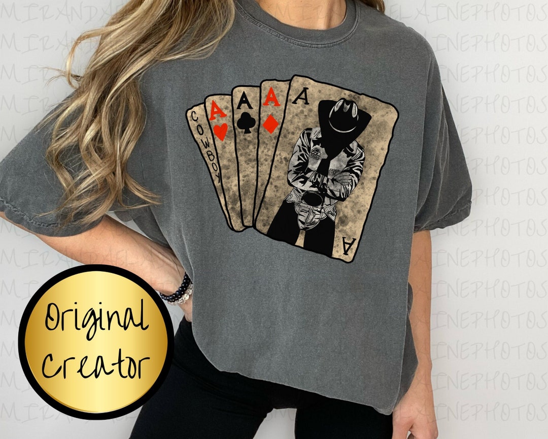 Cowboy Playing Cards PNG Cowboy Poker Cards Designs PNG - Etsy