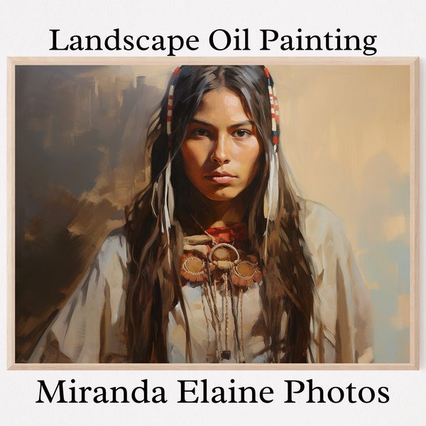 Native American Oil American, Indian Wall Art Printables, Printables, Indian Digital Download Art - 13