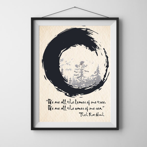 Thich Nhat Hanh Quote | Mindfulness Poster | Meditation and Spiritual Wall Art Decor | Printable Wall Art | Digital Download