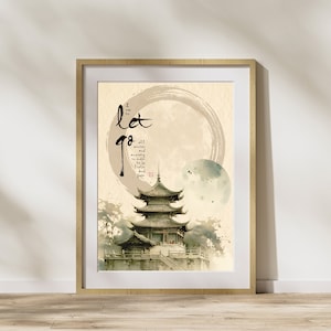 Let Go / Citas de Thich Nhat Hanh / Cartel de meditación / Estilo de vida de atención plena / Decoración del hogar / Impresión de arte / Descarga digital