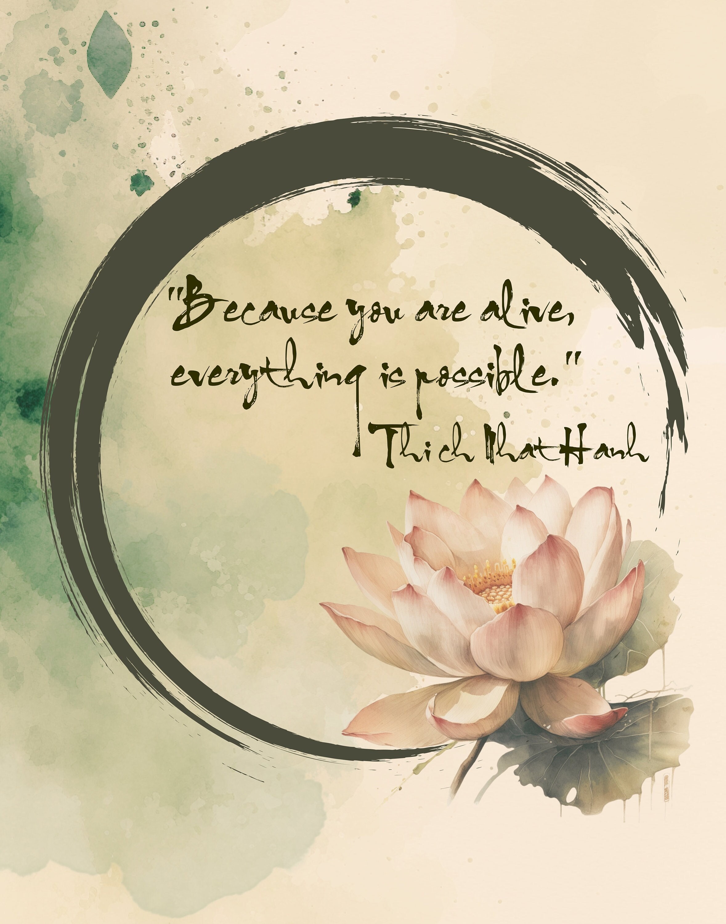 Thich Nhat Hanh Quote | Because You Are Alive, Everything is Possible ...