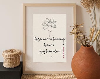 Buddha Quote Inspirational Affirmation Wall Art Digital Download Encouragement for Meditation