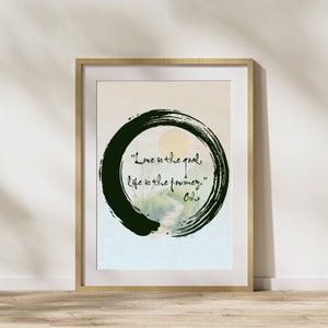 Osho Quote Poster: Love is the Goal, Life is the Journey (Digital Download)
