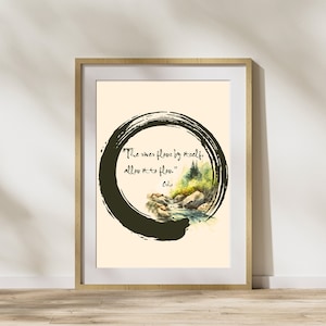 Osho Quote Poster: River Flow Zen Art (Digital Download)
