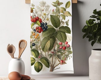 Paño de cocina con bayas de verano – Decoración de cocina con escenas naturales