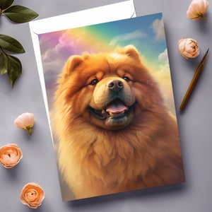 Carte de sympathie commémorative pour animaux de compagnie pour un Chow Chow bien-aimé