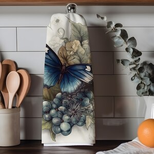 Beauty in Blue Butterfly Kitchen Towel, Tea Towel