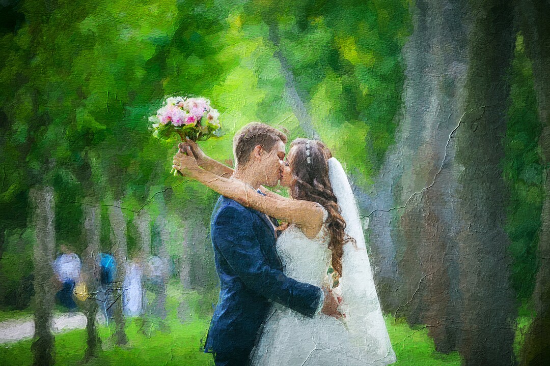 Custom Couples Portrait Painting From Your Photo Custom Digital ...