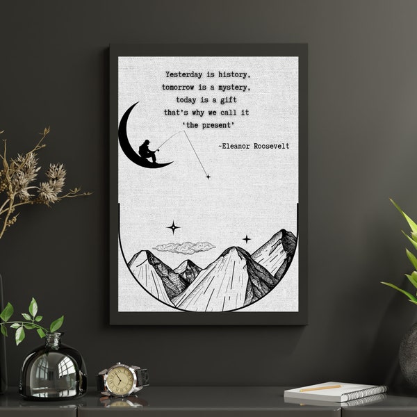 Eleanor Roosevelt Quote Art, Master Oogway, Stoicism Print, Philosophy Wall Poster, Memento Mori, Philosophical Quotes, Dreamworks