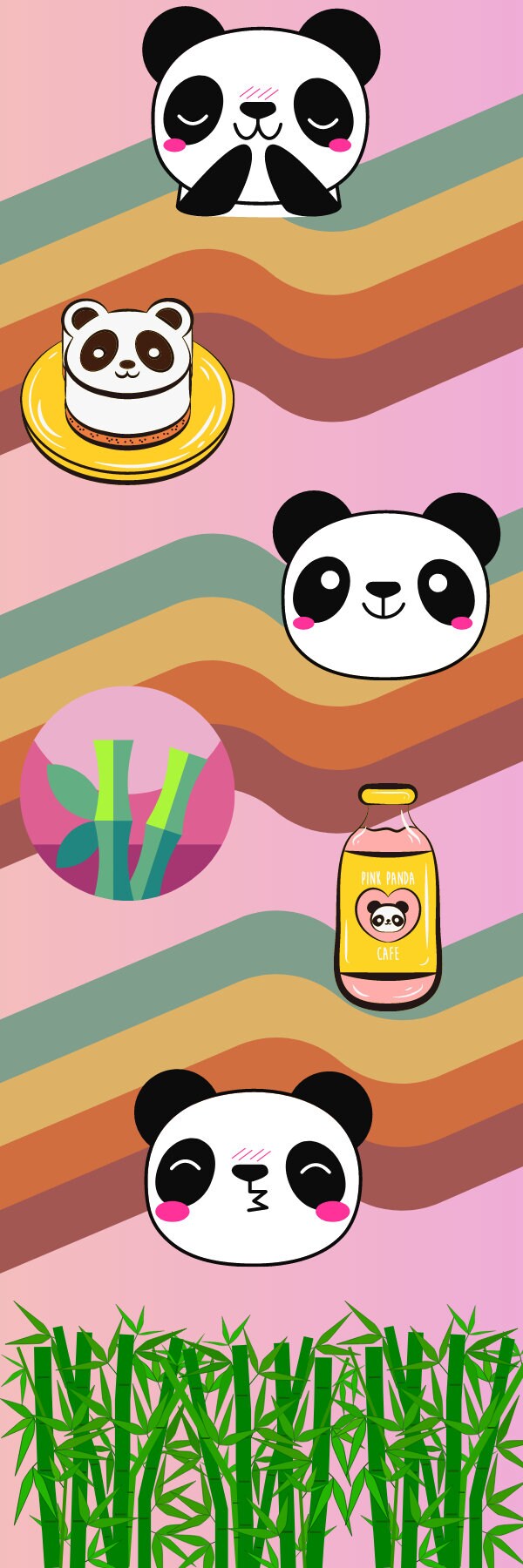 5 Cute Dinosaur, Cat, Bird, Panda and Frog Bookmarks Goodnotes