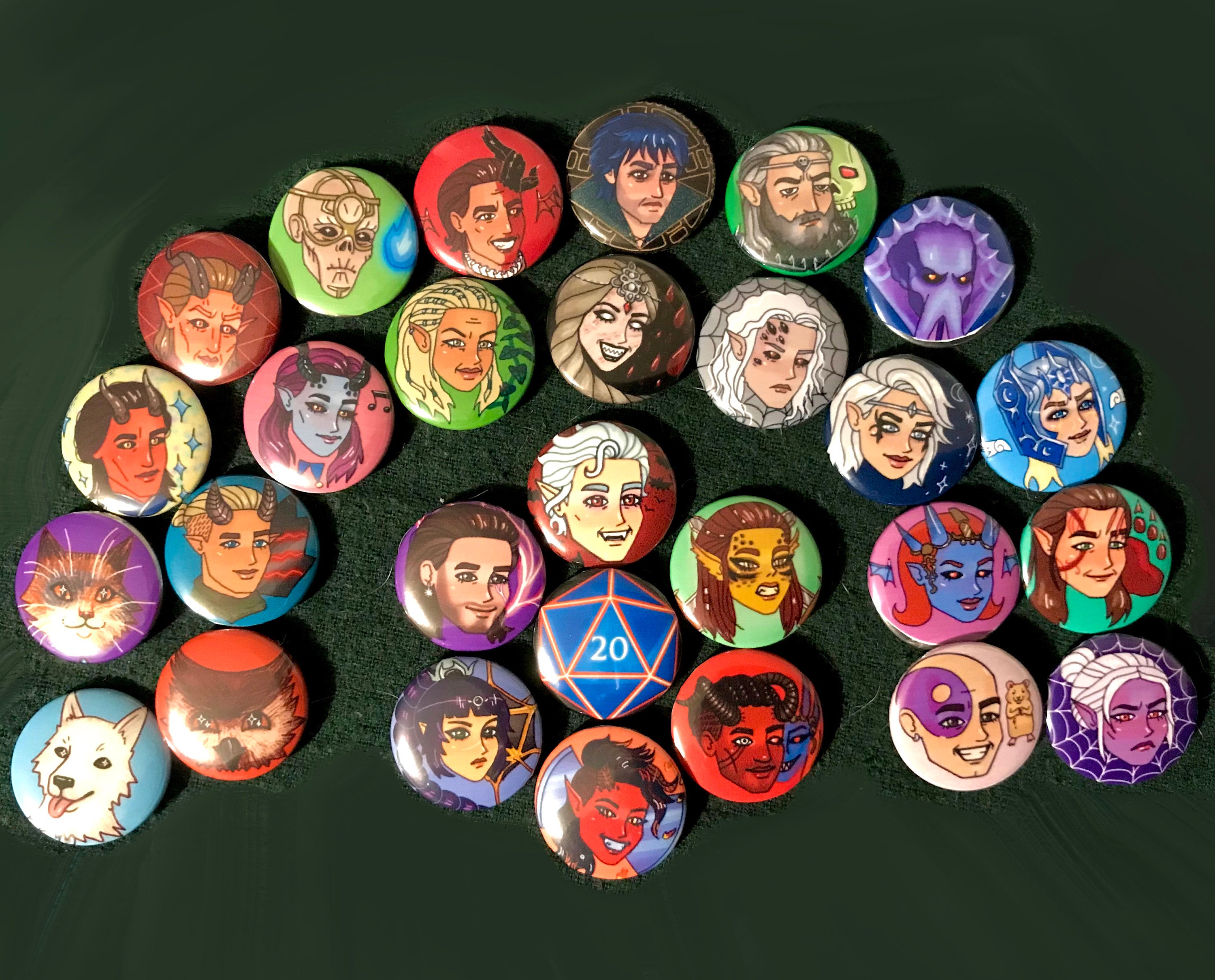 Baldurs Gate 3 Badges Astarion Laezel Karlach Gale Wyll Shadowheart ...