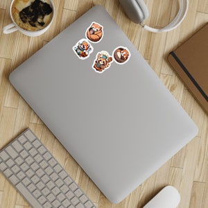 Lindo conjunto de pegatinas digitales Panda rojo / Panda rojo / Relajado / Cómodo Panda rojo relajado lindo / Descargar PNG