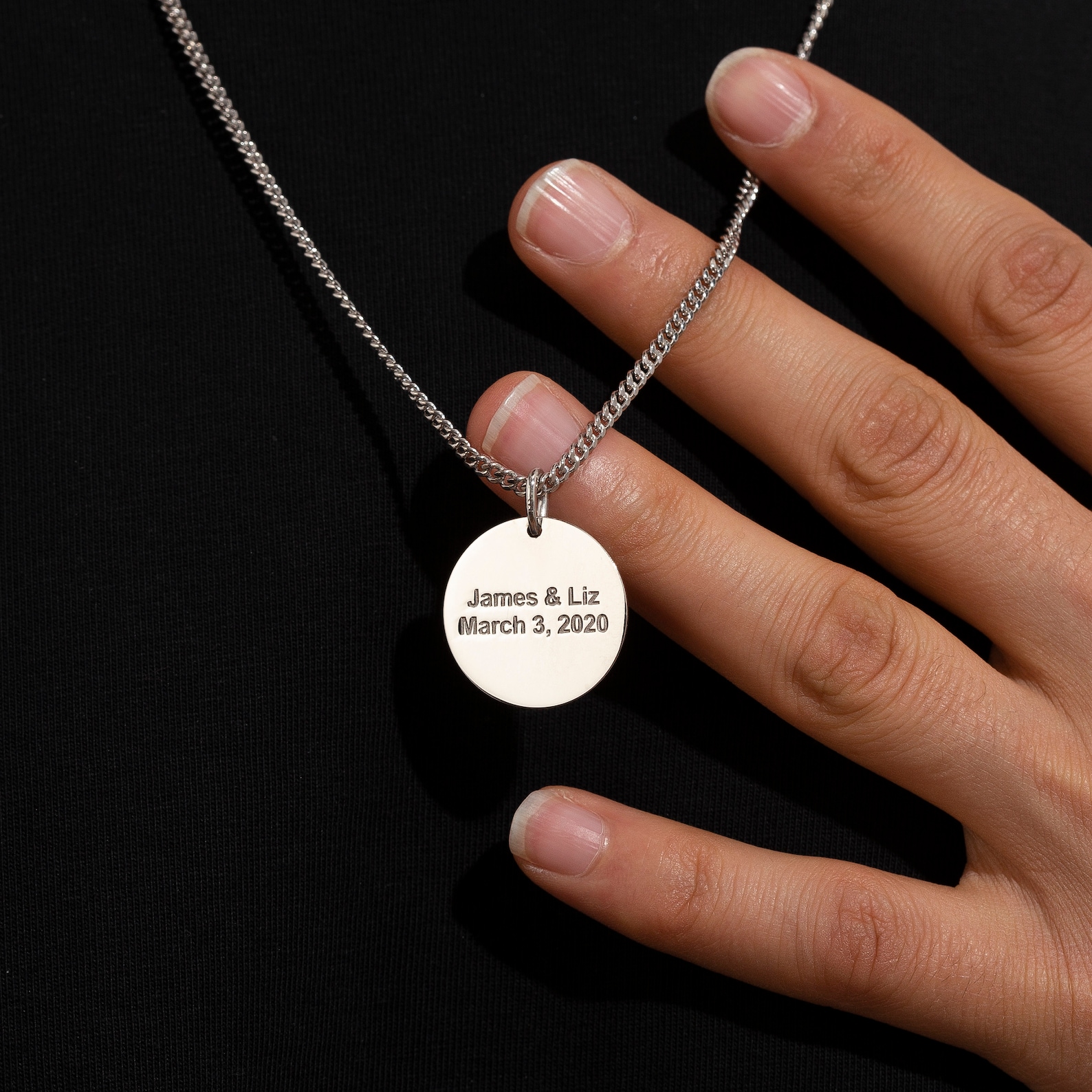 Custom Coordinates Engraved Compass Necklace for Men Etsy