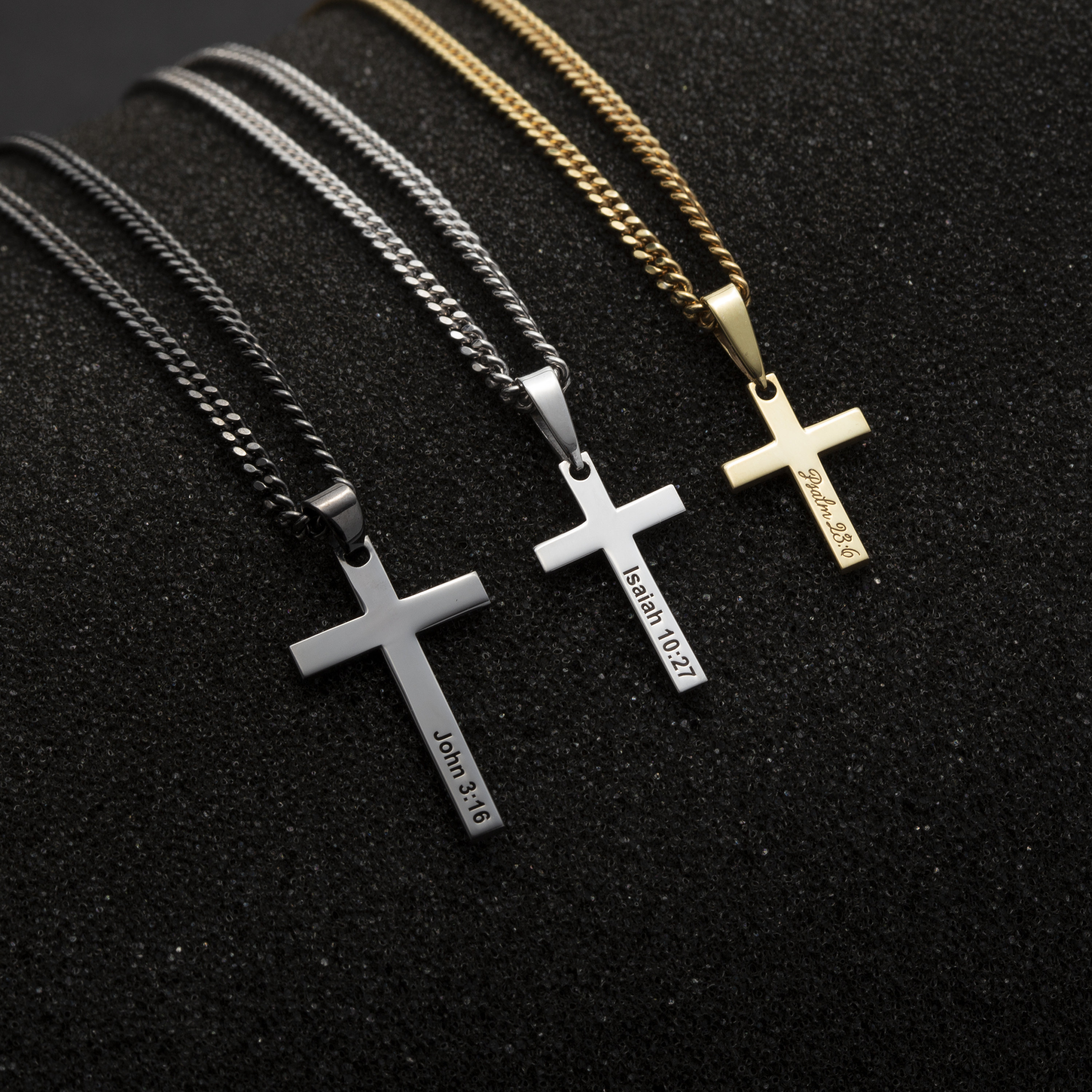 925 Sterling Silver Engraved Mens Cross Necklace Etsy