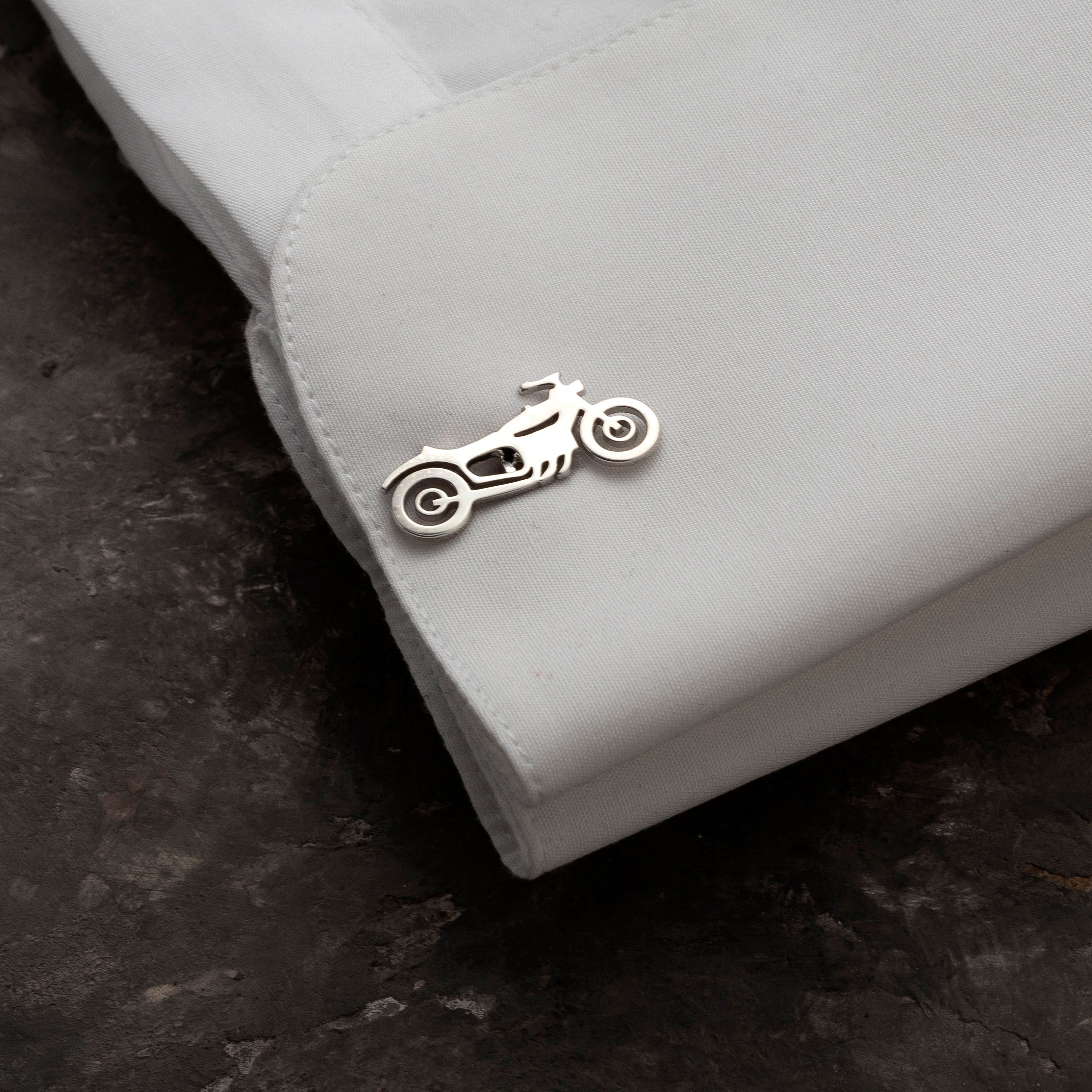 Gemelli D'argento A Forma Di Moto - Clinks Australia Eleganti E Originali - Foto 2