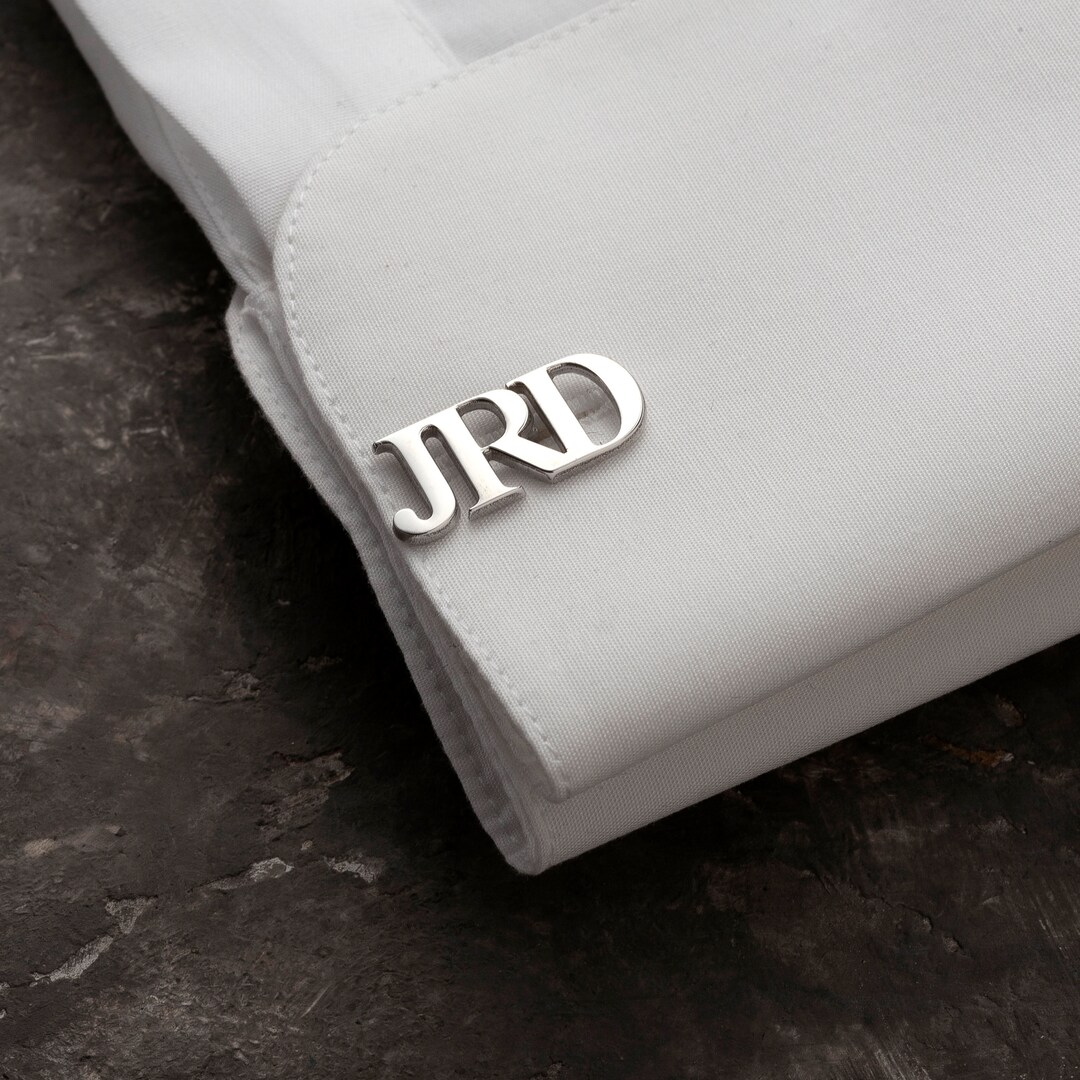Personalized Initials Cufflinks Custom Groomsmen Wedding Cufflinks