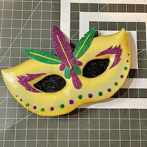 Mardi Gras Mask Wreath Attachment Embellishment, Mardigras Colors Swag  Decoration, Purple Green Gold Carnival NoLa Decoration, Fat Tuesday
