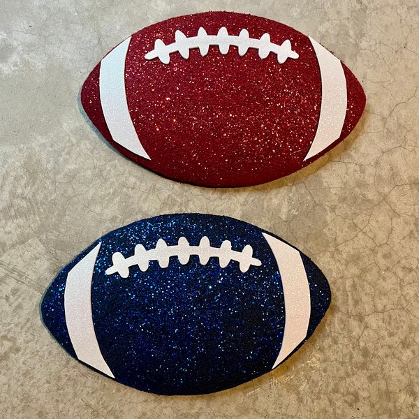 Football Fan Wreath Attachment Embellishment, Favorite Team Color Swag  Decoration, Glitter Sports Lightweight Football Season Tree Decor