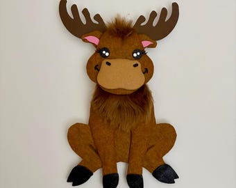 Moose Wreath Attachment for Rustic Woodland Decor Door HangerEmbellishments  by Wild Zinnias