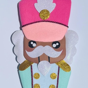 Large Nutcracker Bust African American Nut Cracker Candyland Black Christmas Wreath Attachment, Deco Mesh Candy Decoration, Holiday Decor