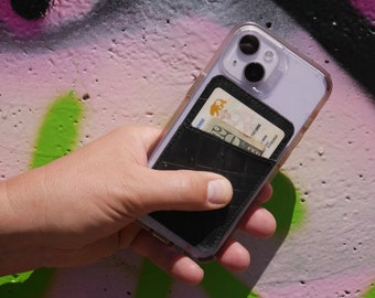 Bike tube stick on cell phone wallet