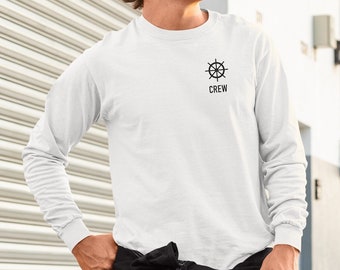 Personalized Unisex Captain Long Sleeve Shirt, Nautical Apparel, Captain'S Attire, Custom Sailor Outfit, Boating Accessory, Cruise Attire