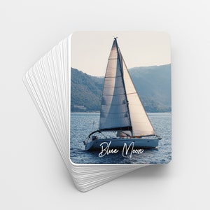 Personalized Boat Names Playing Cards, Lake Memories Deck, Entertainment Cards, Unique Nautical Gifts, Camping Trip Cards, Boat Name Photo