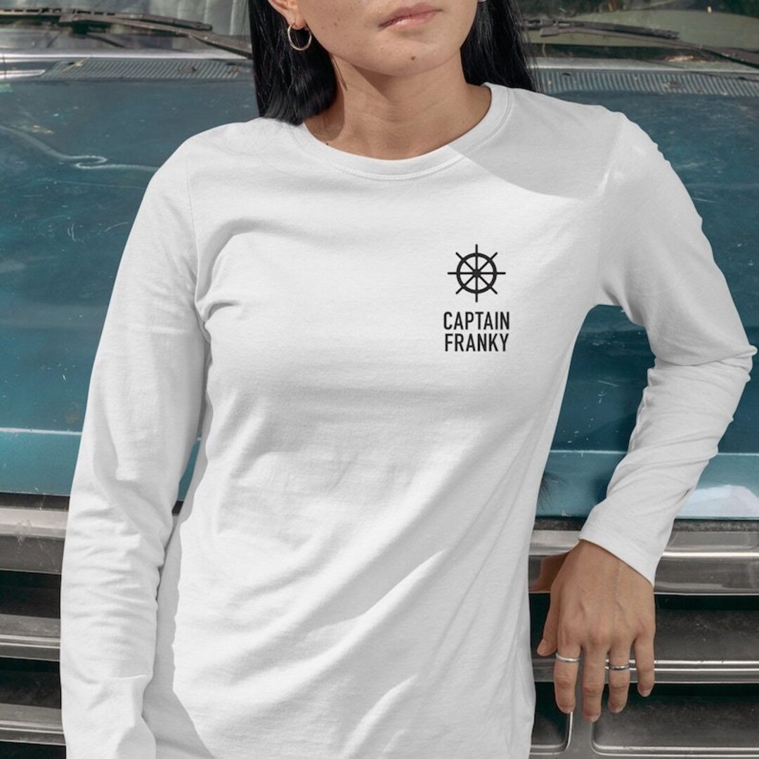 Personalized Unisex Captain Long Sleeve Shirt, Nautical Apparel ...