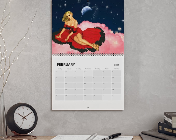 Retro Pin Ups 2017/2023 Calendar. Dates Match 2023 ,great Calendar