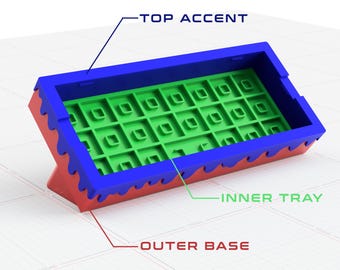 ANOMALIE 3x8 Artisan Keycap Box [24 Slots] mit durchsichtigem Deckel und Ständer