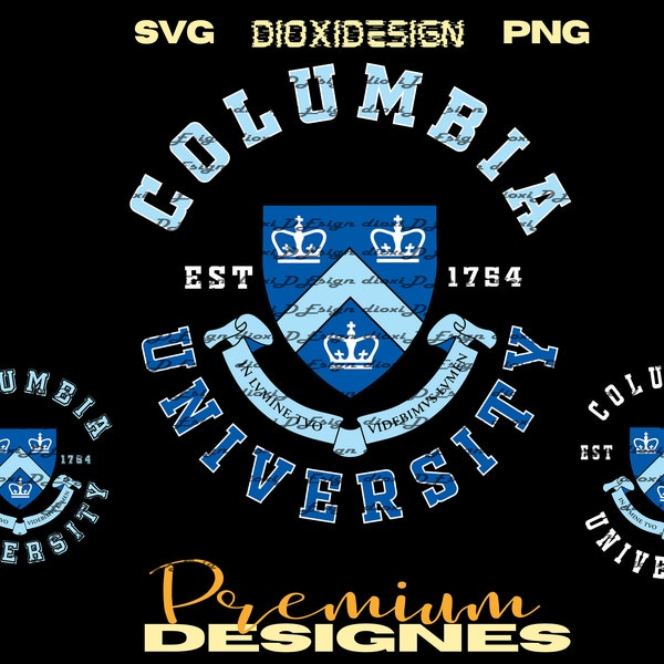 Columbia University Logo Svg Etsy