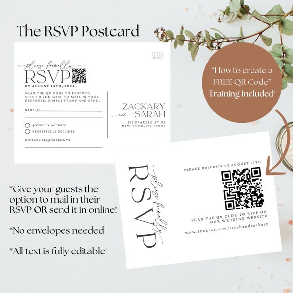 Postcard Invite Etsy