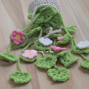 Crochet Plant Car Hanger, Handmade Plant Lover Gift, Crochet Flowers Decor,  Flower Mirror Hanging Decor, Mini Crochet Plant Gifts