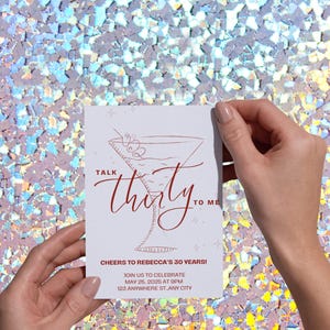 Talk Thirty to Me Birthday Invitation | Editable 30th Birthday Party Template | Digital Invite | Modern Printable | Instant Download