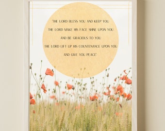 Arte de pared imprimible Bendición sacerdotal