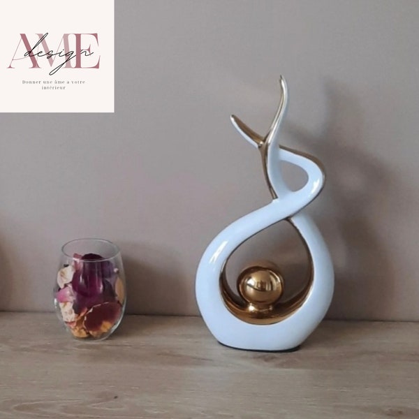 Figurine abstraite en céramique pour la décoration de la maison, cadeau artisanal ,souvenir, cadeau luxe, cadeau Noël