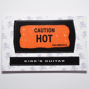 Caution Hot Sticker Set, Kirk Hammett, Guitar Stickers