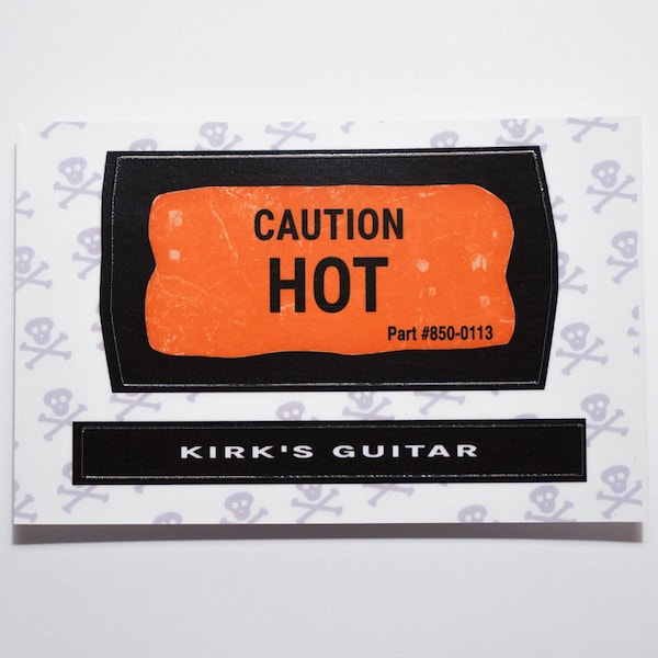 Let op: hete stickerset, Kirk Hammett, gitaarstickers