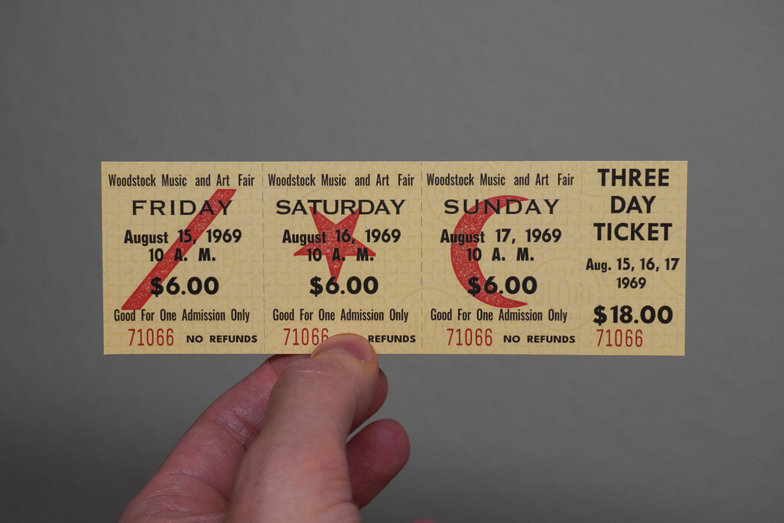 Woodstock 1969 Festival, 2x 3-day Tickets, Replica - Etsy